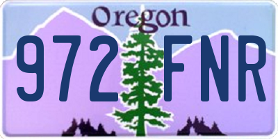 OR license plate 972FNR