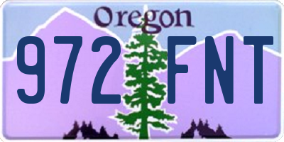 OR license plate 972FNT
