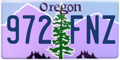 OR license plate 972FNZ