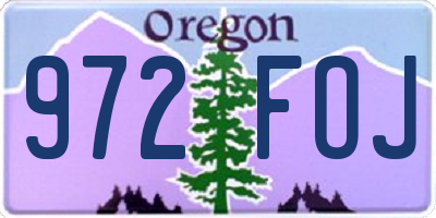 OR license plate 972FOJ