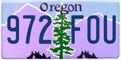 OR license plate 972FOU