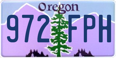 OR license plate 972FPH