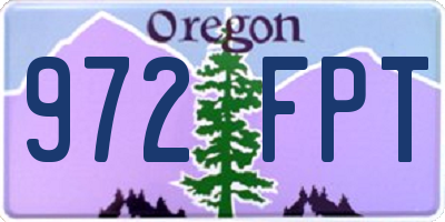 OR license plate 972FPT