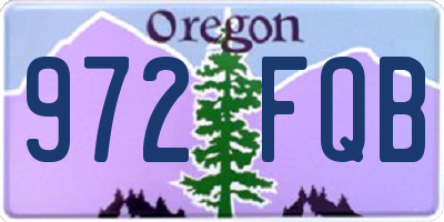 OR license plate 972FQB