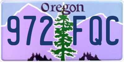 OR license plate 972FQC