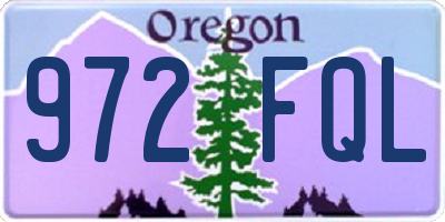 OR license plate 972FQL