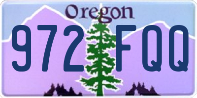 OR license plate 972FQQ