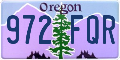 OR license plate 972FQR