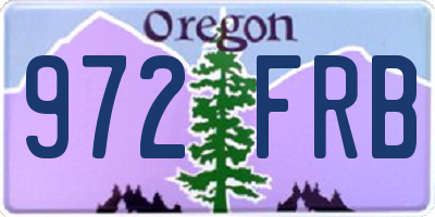 OR license plate 972FRB