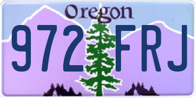 OR license plate 972FRJ