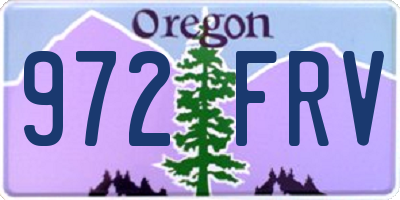 OR license plate 972FRV