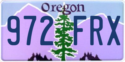 OR license plate 972FRX