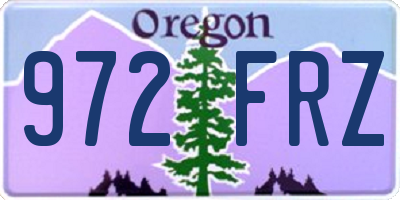 OR license plate 972FRZ