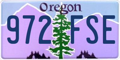 OR license plate 972FSE