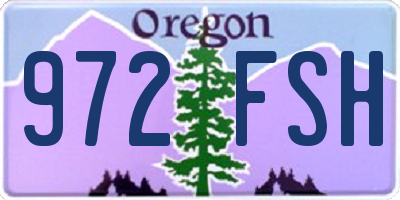 OR license plate 972FSH