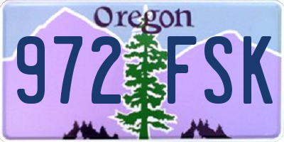 OR license plate 972FSK