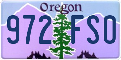 OR license plate 972FSO
