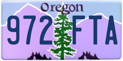 OR license plate 972FTA
