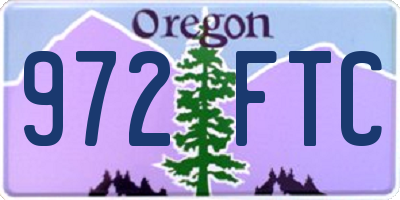 OR license plate 972FTC
