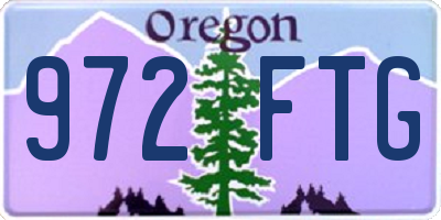 OR license plate 972FTG