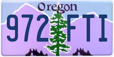 OR license plate 972FTI