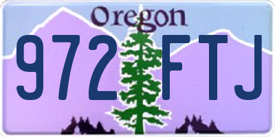 OR license plate 972FTJ