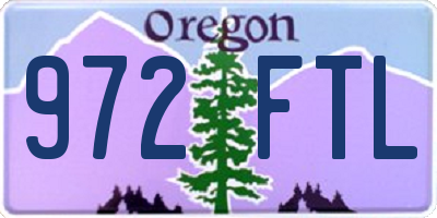 OR license plate 972FTL