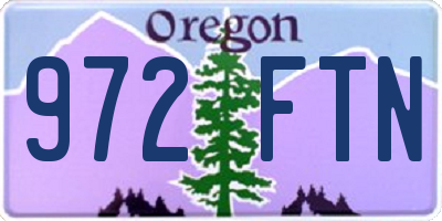 OR license plate 972FTN