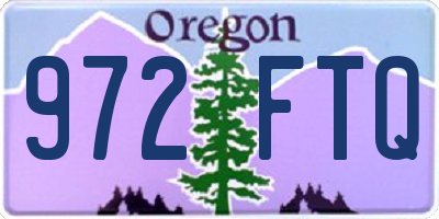 OR license plate 972FTQ