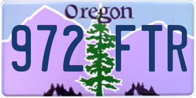 OR license plate 972FTR