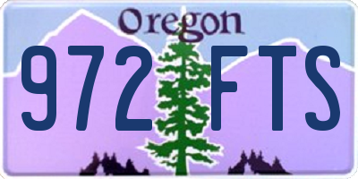 OR license plate 972FTS