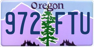 OR license plate 972FTU