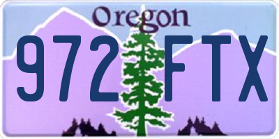 OR license plate 972FTX