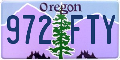 OR license plate 972FTY