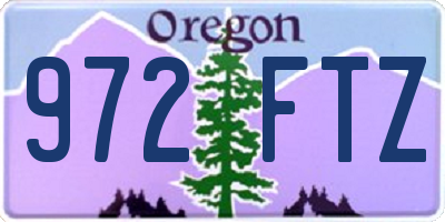 OR license plate 972FTZ
