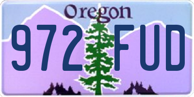 OR license plate 972FUD
