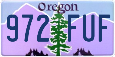 OR license plate 972FUF