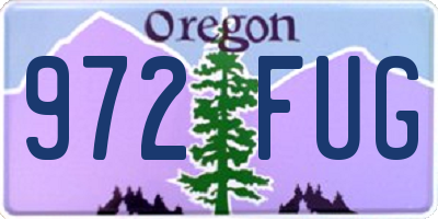 OR license plate 972FUG