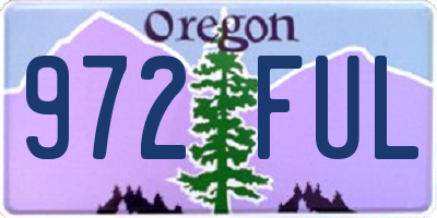 OR license plate 972FUL