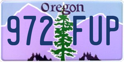 OR license plate 972FUP