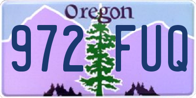 OR license plate 972FUQ
