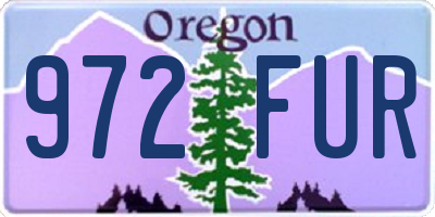 OR license plate 972FUR