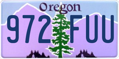 OR license plate 972FUU
