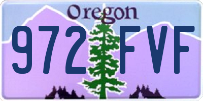 OR license plate 972FVF