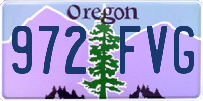 OR license plate 972FVG
