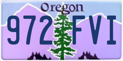 OR license plate 972FVI