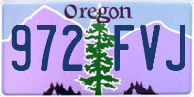 OR license plate 972FVJ