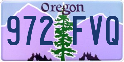 OR license plate 972FVQ