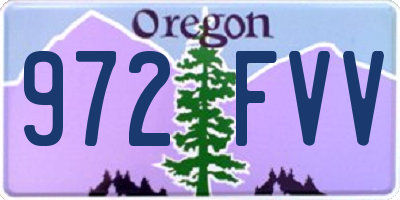 OR license plate 972FVV