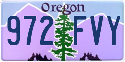 OR license plate 972FVY